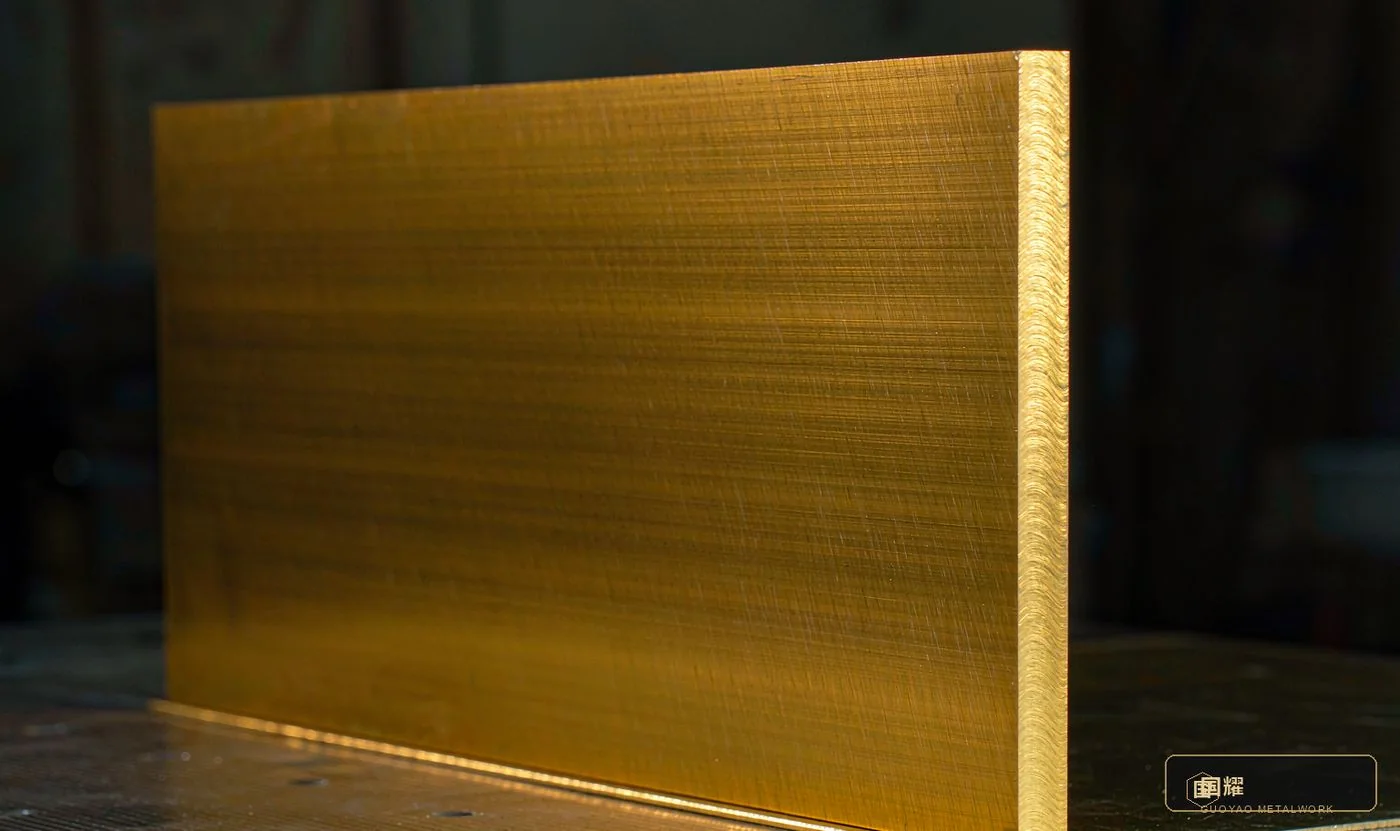 Brass H62 sheet: warm gold, can be oxidised and aged, needs anti-oxidation sealing