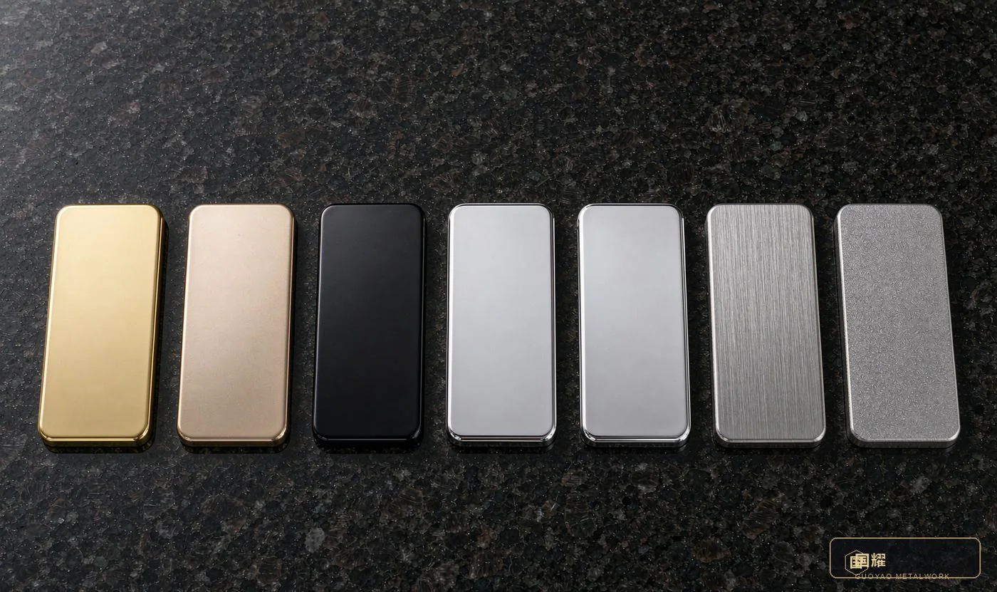 Seven surface-treatment sample plates compared
