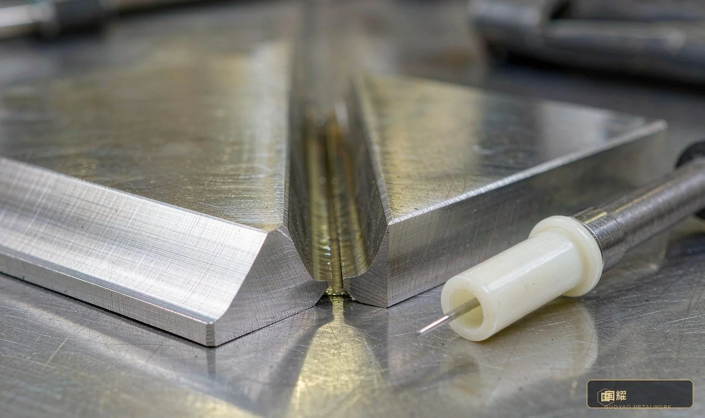 6 mm stainless plate with a 60° V bevel and root gap