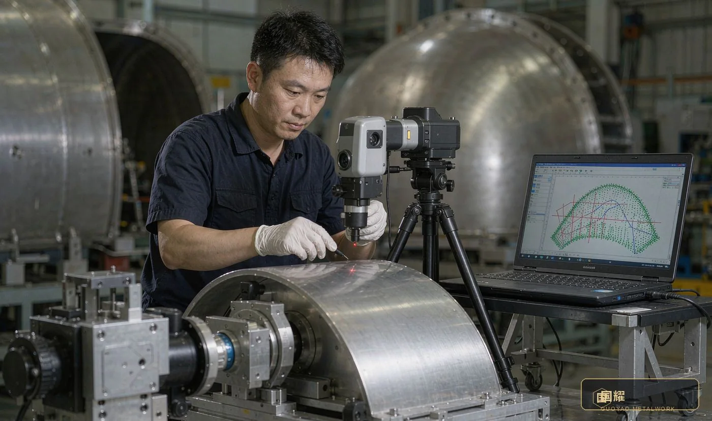 Laser tracker verification of a curved ring segment