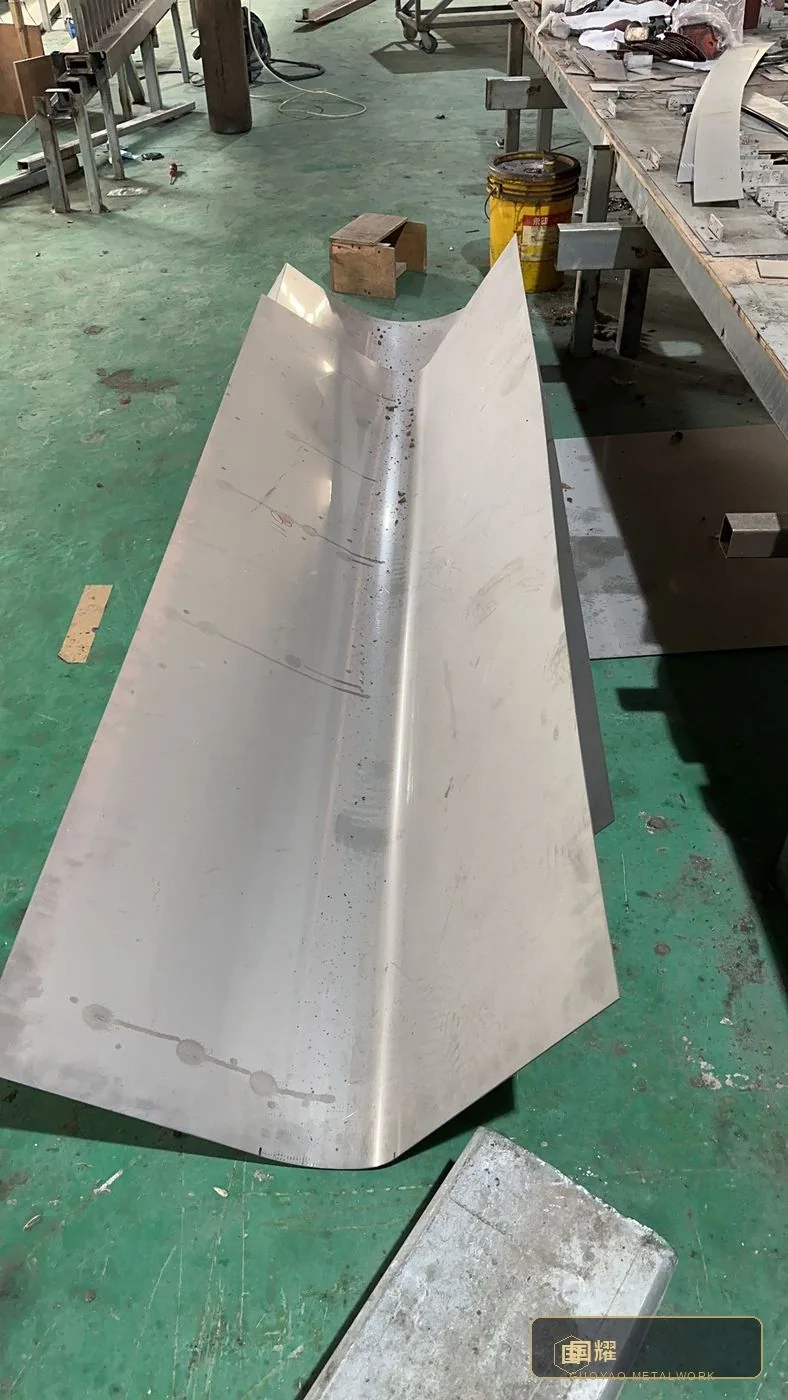 Formed transition segment on the workshop floor