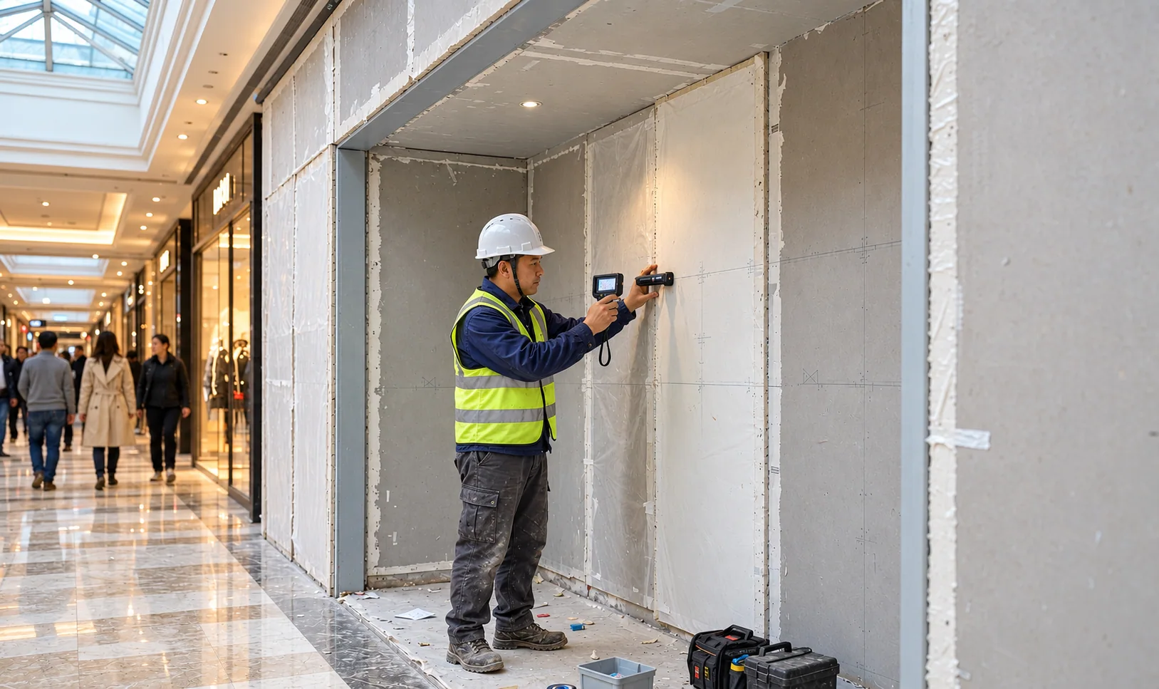 Site survey inside the mall.